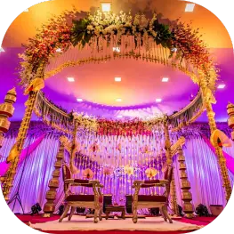 Beautiful Indian marriage stage decoration in Chennai