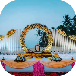 Chennai wedding stage flower decoration