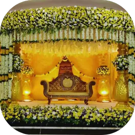Floral wedding stage decoration in Chennai