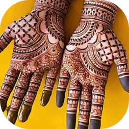 Intricate bridal henna patterns in Chennai