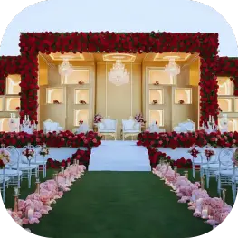 South Indian wedding stage decoration in Chennai