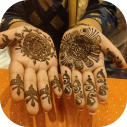 Traditional bridal mehandi design in Chennai
