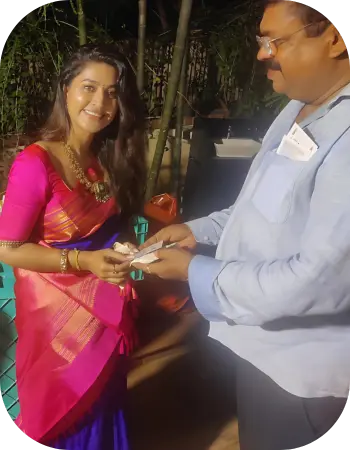 Traditional wedding guests gathering in Chennai